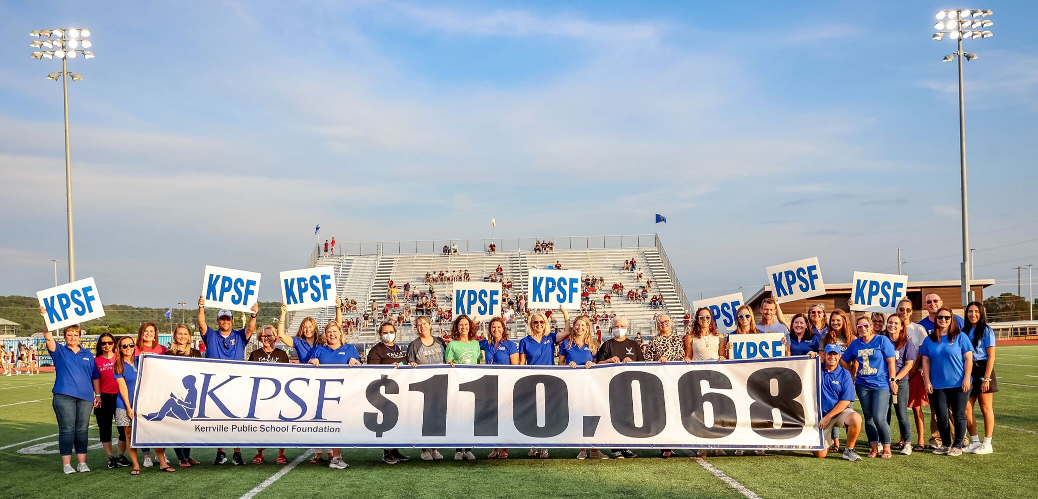 KPSF sets a record with donations for 2021, honors teachers at Antler Stadium